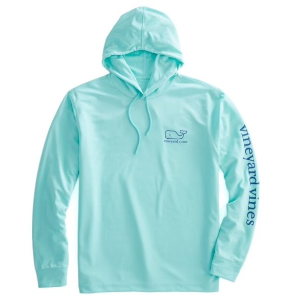 VINEYARD VINES NWOT Long Sleeve Whale Performance Hoodie T-Shirt - Picture 1 of 7
